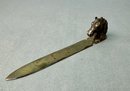 8 Inch Letter Opener With Lions Head