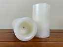 Pair Of Off White Battery Operated Candles