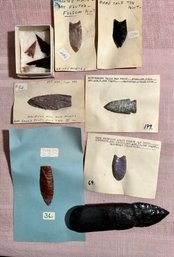 Lot 11 Of Arrowheads Or Knife Points.