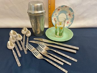 Lot Of Vintage Tableware, Dishes, Shaker