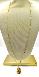 14k Gold Necklace With San Francisco Street Car Charm