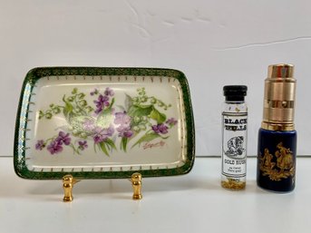 Small Decorative Plate & Decorative Bottles