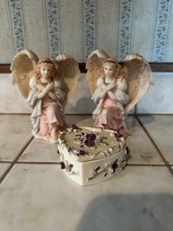 Two Angels And Heart Box