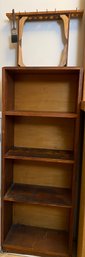 Wood Bookcase And Paint Hanger Unit