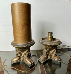 Set Of Two Vintage Plaster Lamps