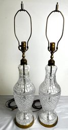 Vintage Crystal Glass Table Lamps