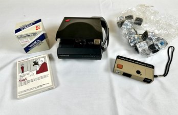 Vintage Lot Of Cameras Polaroid And More