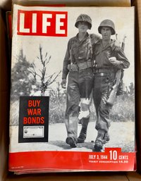 Box Lot Of Life Magazine And Others