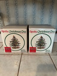 Two Boxes Of Four Spode Christmas Tree Wine Glass