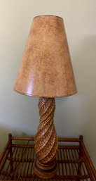 Table Lamp: Spiral Textured Base, Solid Shade #2