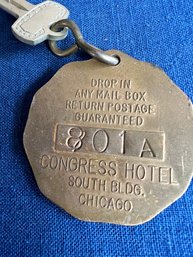 Vintage Congress Hotel Key From Chicago