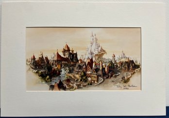 Tony Baxter Disney Village Art, Matted 1990