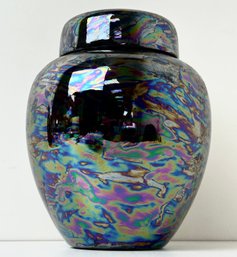 Iridescent Ceramic Urn By Edbro Co.