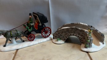 Dept 56 - Carriage With Horse & Bridge
