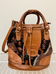 Vintage EM May Leather Bucket Bag