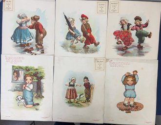 Lot Of 6 Vintage Prints, Copyright 1907, International Art Publishing.