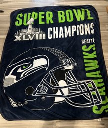 Seahawks Super Bowl Champions Fleece Blanket. **Local Pickup Only**