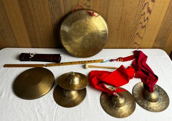 Vintage Chinese Instrument Symbols And Flute Lot *LOCAL PICKUP ONLY - NO SHIPPING*