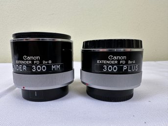 2 Canon Extenders  FD 2x-A 300 Plus & FD 2x-B Under 300 MM