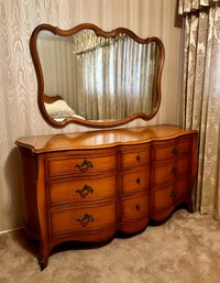 Antique 9 Drawer Dresser With Mirror