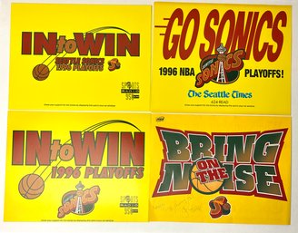 Vintage Playoff Seattle Super Sonics NBA Signs