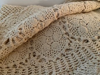 Crocheted Tablecloth- Plus Lace Doily