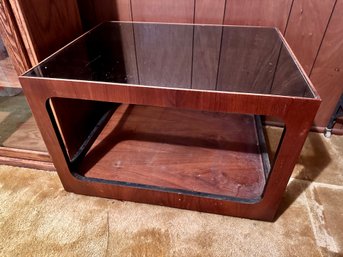 MCM Side Table With Smoked Glass