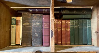 Lot Of Vintage Books With Crate