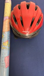 Bicycle Helmet & World Map