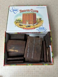 Cigar Box Of Hard Wood Pieces
