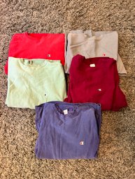 Five Vintage Reverse Wear Champion Sweatshirts