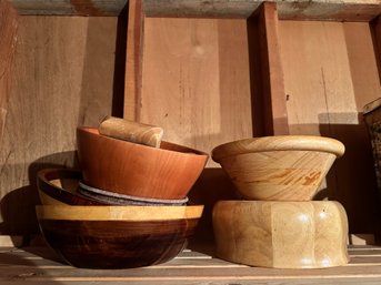 Lot Of Wood Serving Bowls