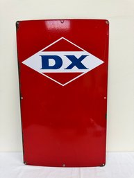 Vintage DX Gas Sign Enamel