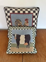 Rooster And Cow Pillows