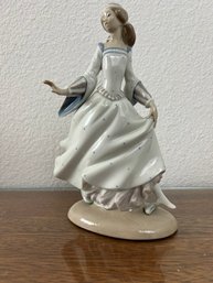 Lladro Maiden With Shoe Off Dancing.