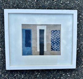 Framed Abstract Fabric Art