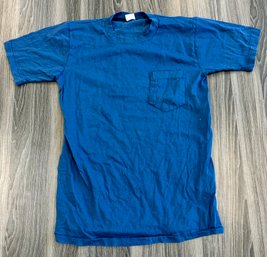 Vintage JC Penny M Blue Pocket T Shirt