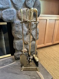 Brass Fireplace Tools With Duck Head