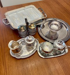Lot Of Misc. Silver Plate Serving Pieces