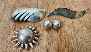 Lot Of Mexican Silver Jewelry