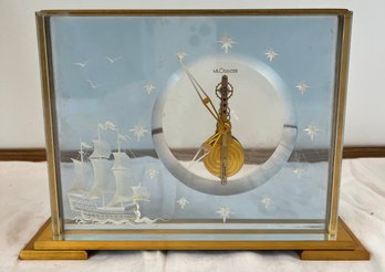 Le Coultre Mantle Clock With Ship.