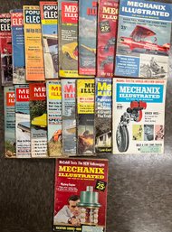 Lot Of 17 Vintage Electronics And Mechanix Magazines