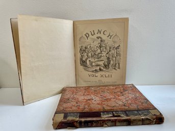 Lot Of 2 Punch Books (1) 1862 Vol XLII (2) 1851 Vol XXI