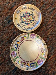 The Vintage Hand Painted Wood Trays