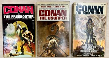 Ace Science Fiction & Lancer Books, Conan Series, Robert E. Howard & De Camp, Vintage Science Fiction Books