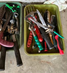 Lot Of Trimmers And Garden Tools.