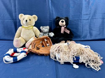 3 Bears, Bball Glove And Some Nautical Decorations.