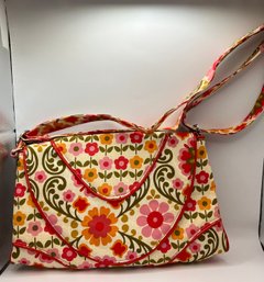 Vera Bradley Shoulder Bag With Flaps And Zipper Sections