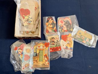 Cigar Box Full Of Vintage Used Valentine Cards