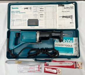 Makita Jr 3000v Reciprocating Saw, With Many Replacement Blades.